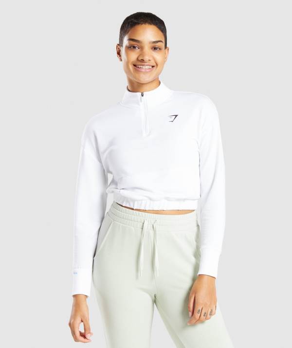 Damske Pulovre Gymshark Pippa Training Biele | BK1925607
